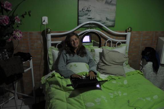 Trabalho no quarto quentinho em Cambará do Sul - RS enquanto lá fora faz zero grau!